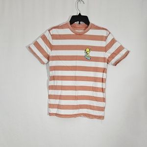 American Eagle Surfing Lemon Short Sleeve Shirt  Striped men's size small